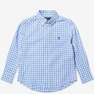 Ralph Lauren Polo Boys Size 6 longsleeve blue and white button down